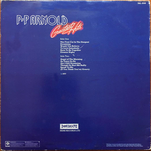 P.P. Arnold : P. P. Arnold Greatest Hits (LP, Comp)
