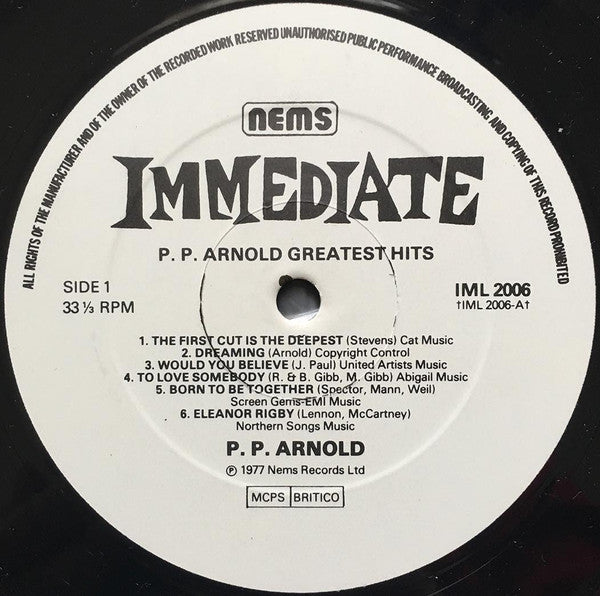 P.P. Arnold : P. P. Arnold Greatest Hits (LP, Comp)