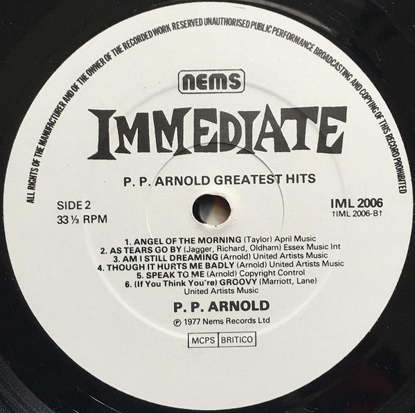 P.P. Arnold : P. P. Arnold Greatest Hits (LP, Comp)