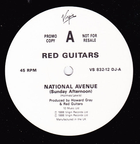 Red Guitars : National Avenue (Sunday Afternoon) (12", Promo)