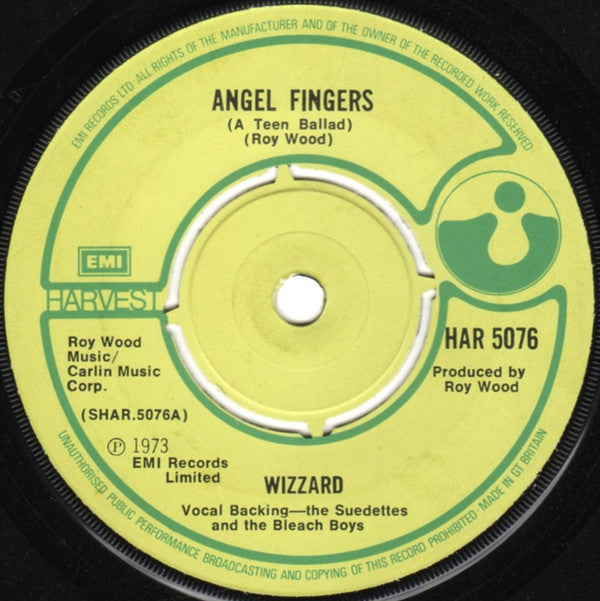 Wizzard (2) : Angel Fingers (A Teen Ballad) (7", Single, RP)