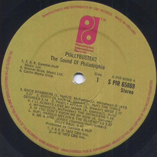Various : Phillybusters - The Sound Of Philadelphia (LP, Comp)