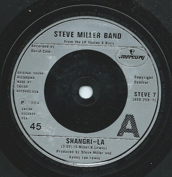 Steve Miller Band : Shangri-La (7")