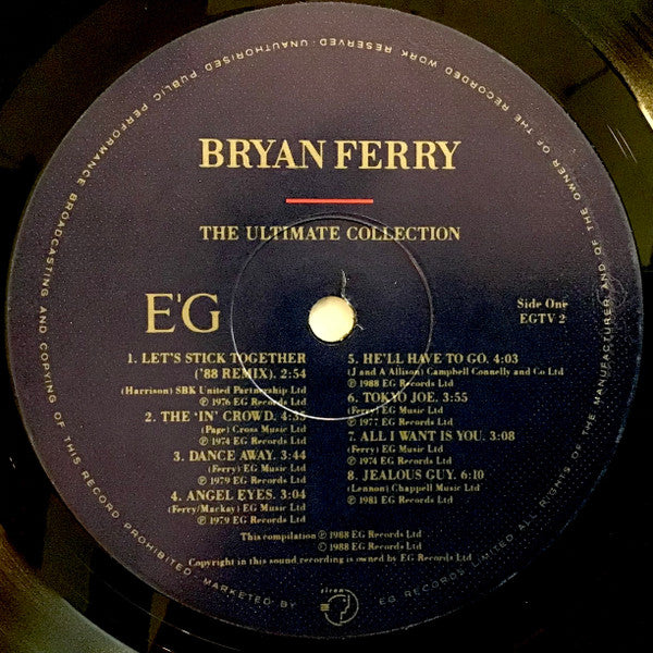 Bryan Ferry With Roxy Music : The Ultimate Collection (LP, Comp, RM, Env)