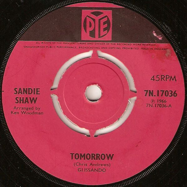 Sandie Shaw : Tomorrow (7", Single)
