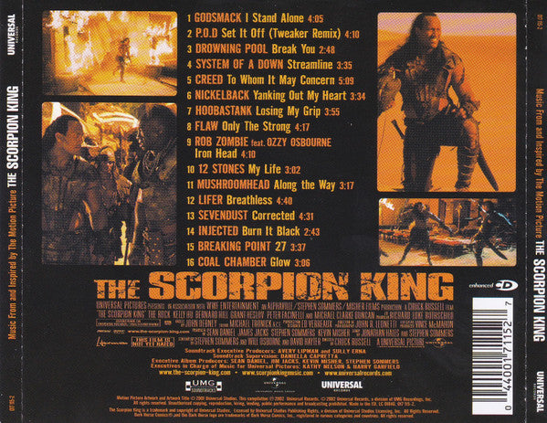 Various : The Scorpion King (Music From And Inspired By The Motion Picture) (CD, Enh)