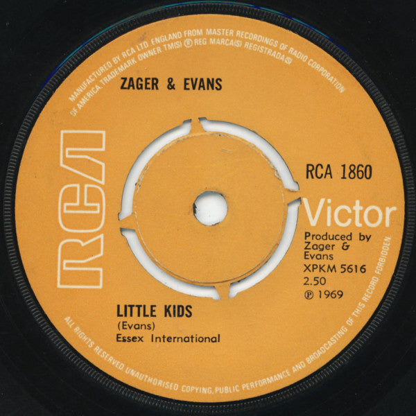 Zager & Evans : In The Year 2525 (Exordium & Terminus) (7", Single)