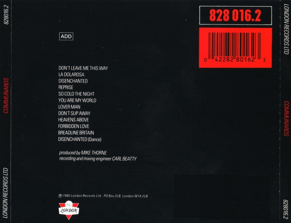 The Communards : Communards (CD, Album, RE)