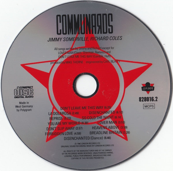 The Communards : Communards (CD, Album, RE)