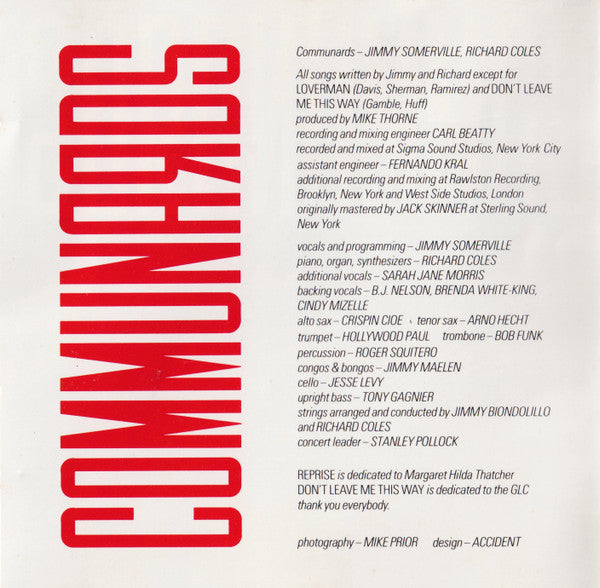 The Communards : Communards (CD, Album, RE)