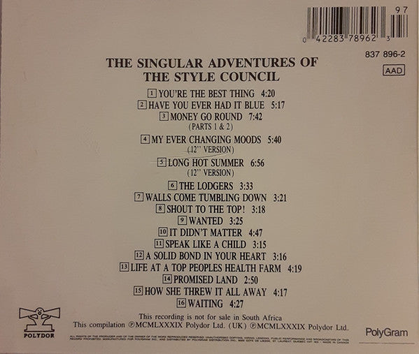 The Style Council : The Singular Adventures Of The Style Council (CD, Comp)