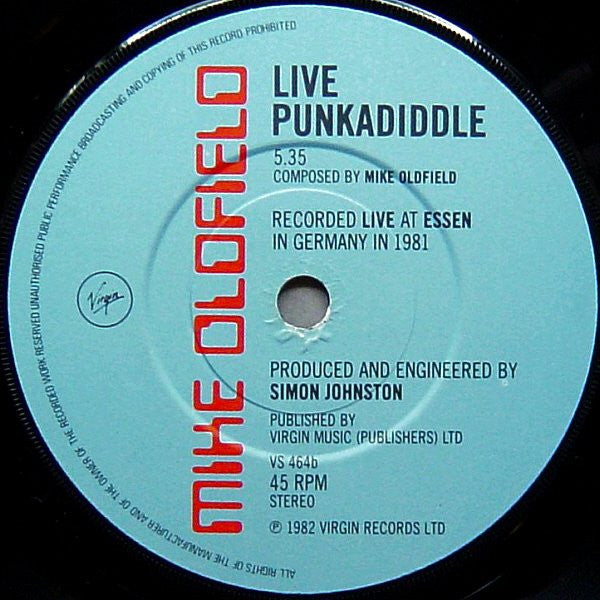 Mike Oldfield : Five Miles Out (7", Single)