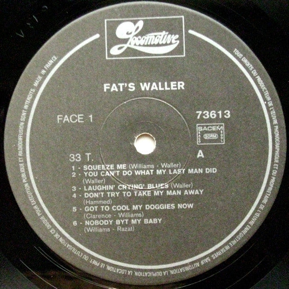 Fats Waller : Exceptionnelle Exhibition De Piano 1942 (LP)