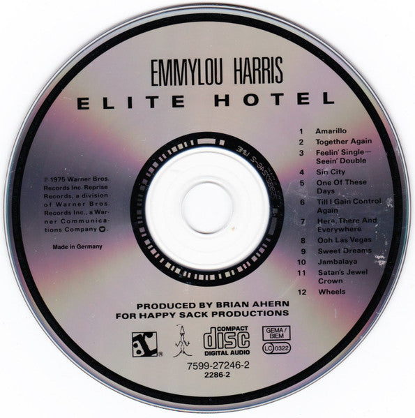 Emmylou Harris : Elite Hotel (CD, Album, RE, RM)