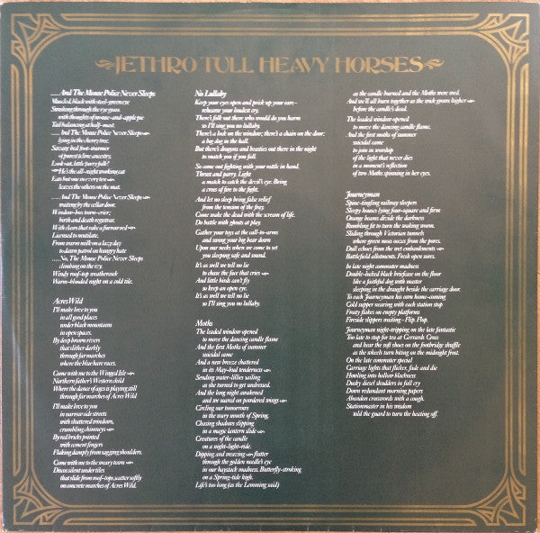 Jethro Tull : Heavy Horses (LP, Album)