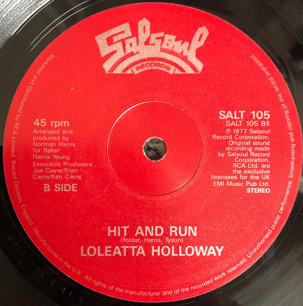 Loleatta Holloway : Love Sensation / Hit And Run (12")