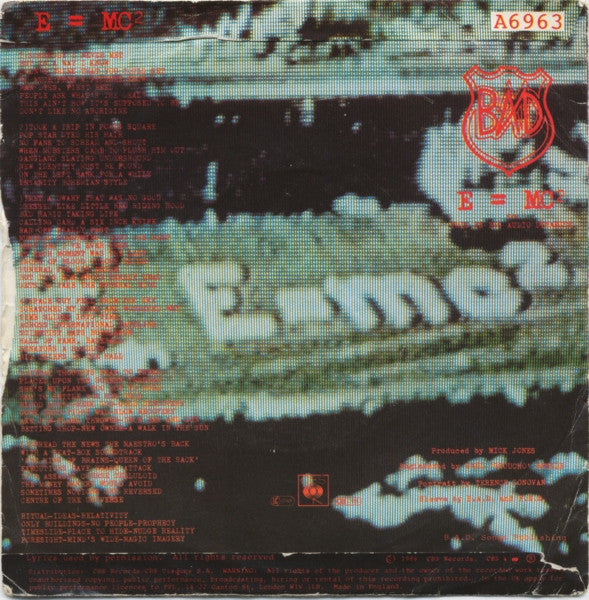 Big Audio Dynamite : E = MC² (7", Single)