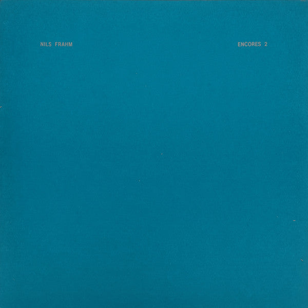 Nils Frahm : Encores 2 (12", EP)