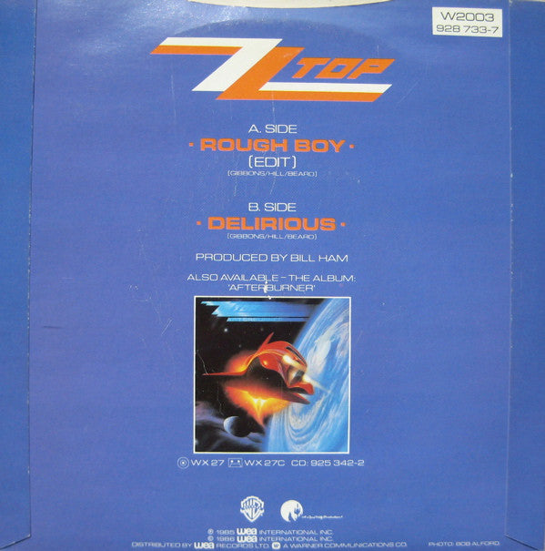 ZZ Top : Rough Boy (7", Single)