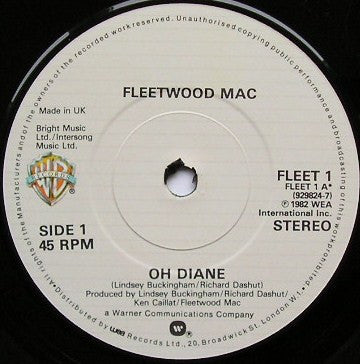 Fleetwood Mac : Oh Diane (7", Single, Pap)