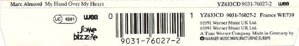 Marc Almond : My Hand Over My Heart (CD, Single)