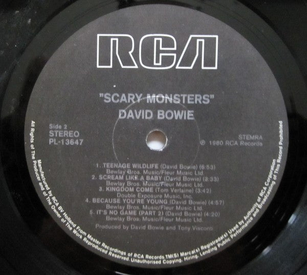 David Bowie : Scary Monsters (LP, Album)