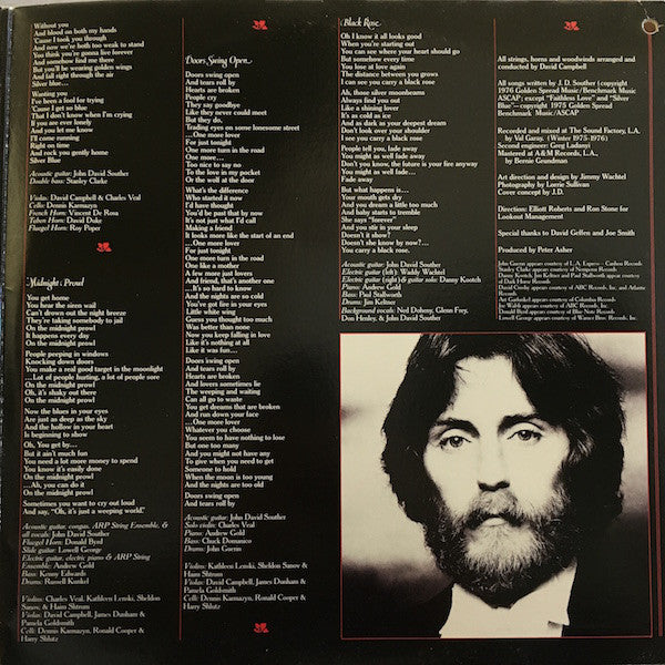 John David Souther : Black Rose (LP, Album, CSM)