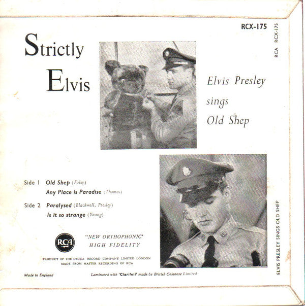 Elvis Presley : Strictly Elvis (7", EP, RE, 4 P)