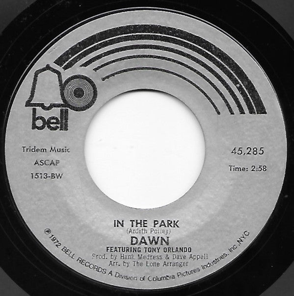 Dawn (5) Featuring Tony Orlando : You're A Lady (7", Single)