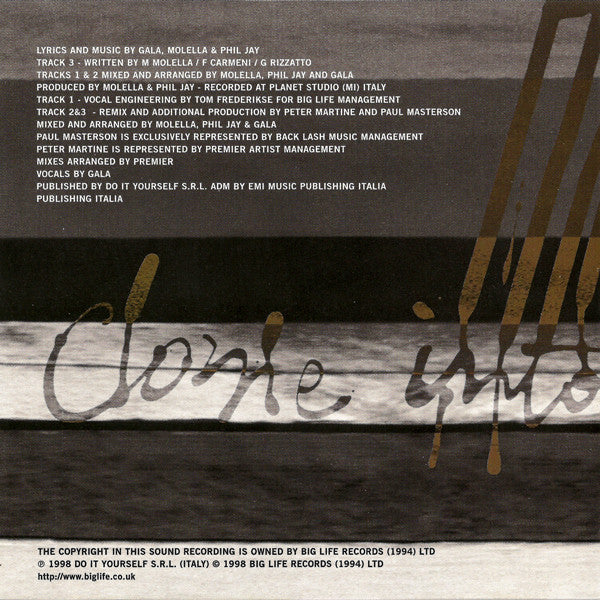 Gala : Come Into My Life (CD, Single)