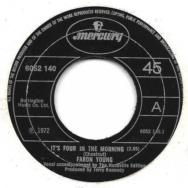 Faron Young : It's Four In The Morning (7", Single)