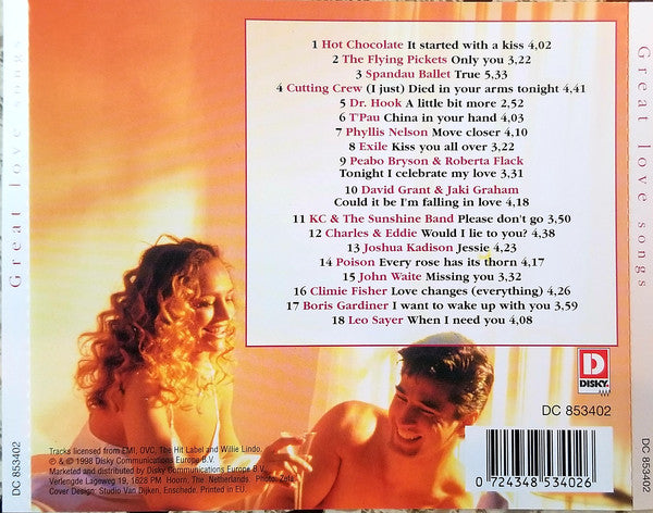 Various : Great Love Songs (CD, Comp)