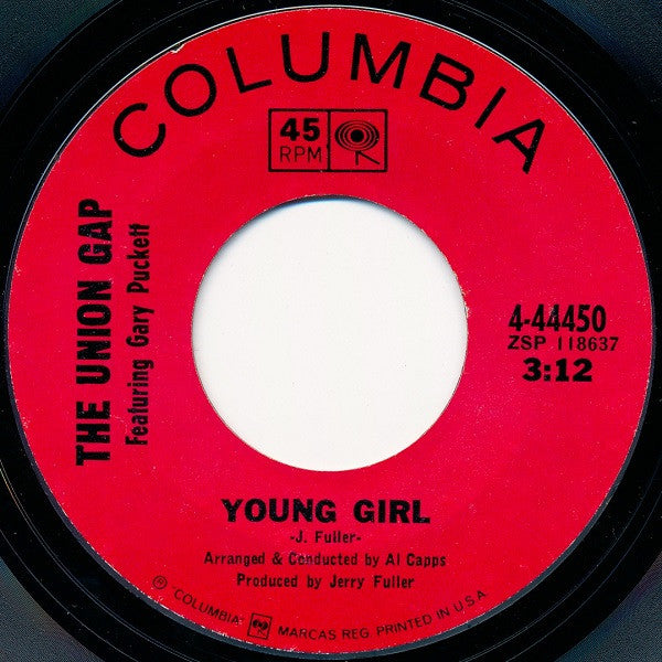 Gary Puckett & The Union Gap : Young Girl / I'm Losing You (7", Single, Ter)