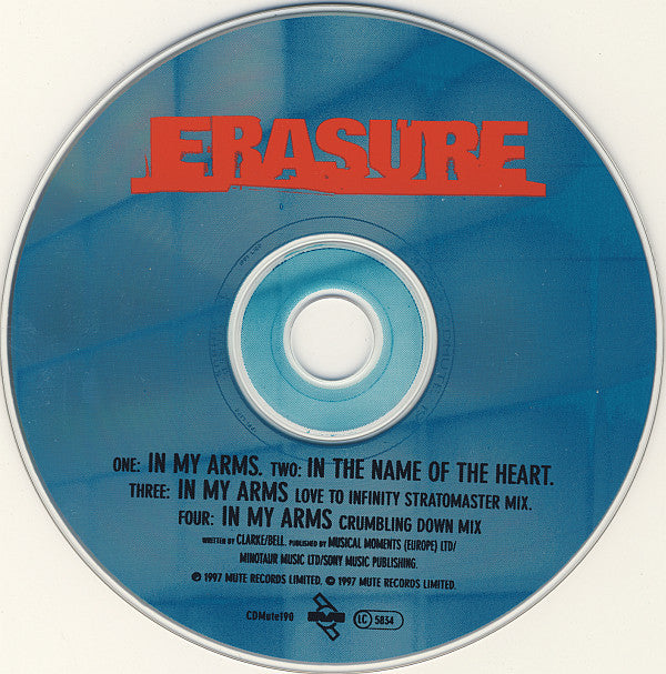 Erasure : In My Arms (CD, Single, CD1)