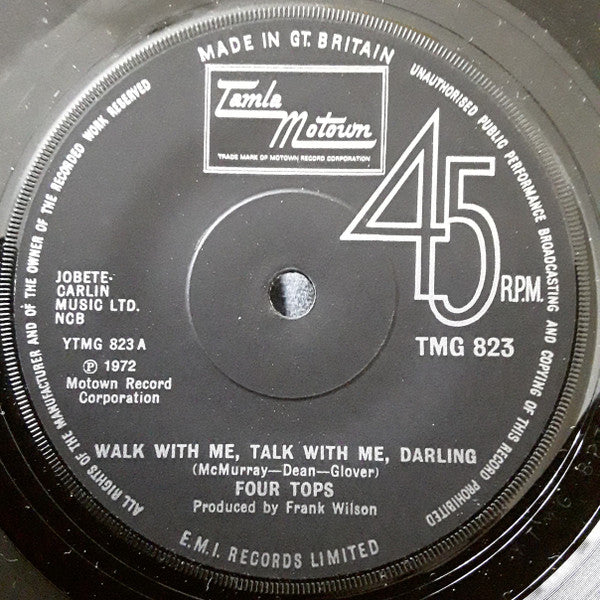 Four Tops : Walk With Me, Talk With Me, Darling (7", Single, Sol)