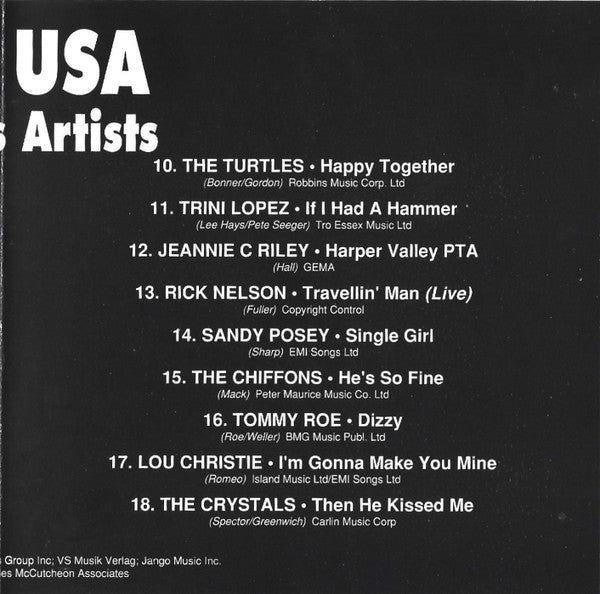 Various : 60s USA (CD, Comp)