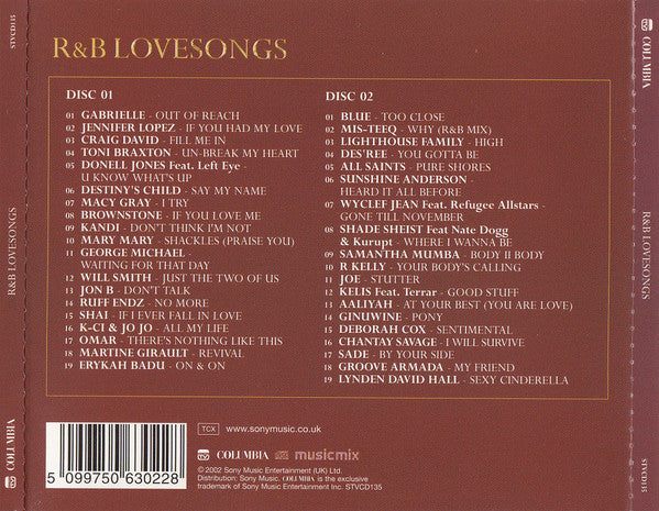 Various : R&B Lovesongs  (2xCD, Comp)