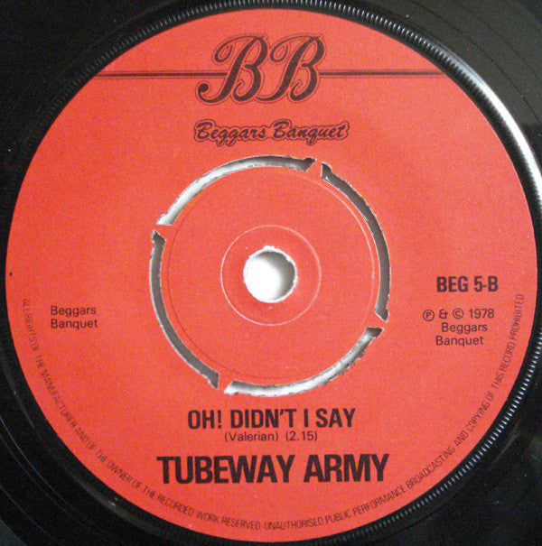 Tubeway Army : That's Too Bad (7", Single, Pus)