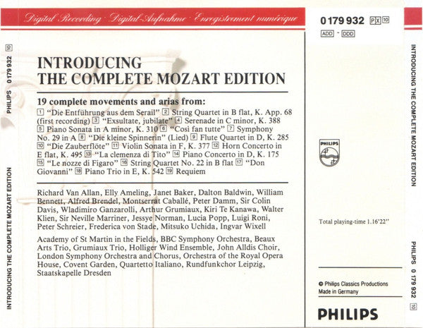 Wolfgang Amadeus Mozart : Introducing Mozart The Complete Mozart Edition (CD, Comp)