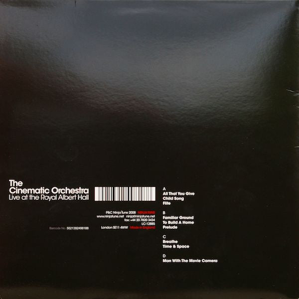 The Cinematic Orchestra : Live At The Royal Albert Hall 02.11.2007 (2xLP, Album, Ltd, 180)