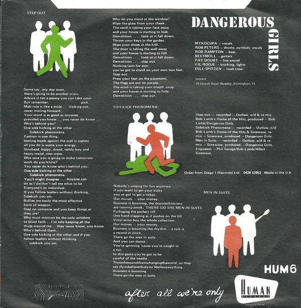 Dangerous Girls : Step Out \ Sidekick Phenomena \ Men In Suits (7", Single)