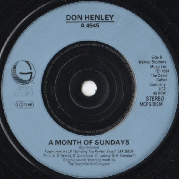 Don Henley : The Boys Of Summer (7", Single)