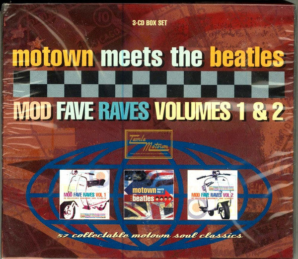 Various : Motown Meets The Beatles / Mod Fave Raves Volumes 1 & 2 (3xCD, Comp, RE + Box, Comp)