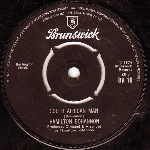 Hamilton Bohannon : South African Man (7", Single, Kno)