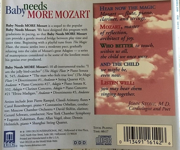 Various : Baby Needs More Mozart (CD, Comp)