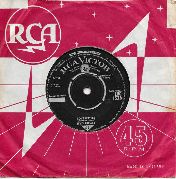 Elvis Presley : Love Letters (7")