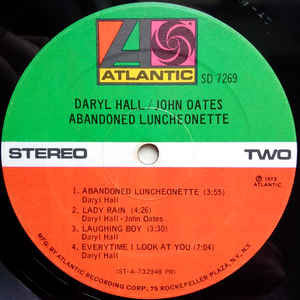 Daryl Hall & John Oates : Abandoned Luncheonette (LP, Album, RP, PR )