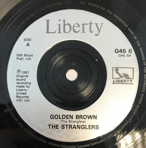 The Stranglers : Golden Brown / Strange Little Girl (7", Single, Sol)