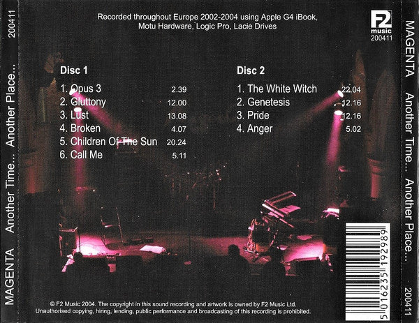 Magenta (10) : Another Time... Another Place... (2xCD, Album)