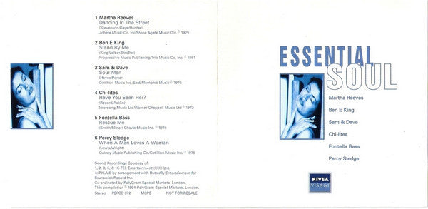 Various : Essential Soul (CD, Comp, Promo)